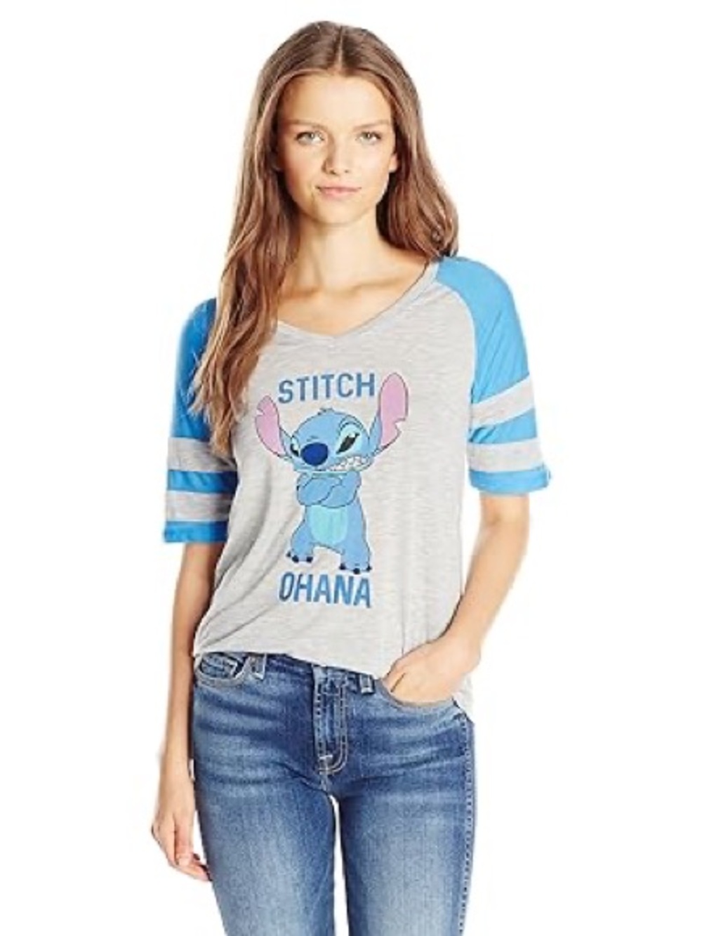Disney Blue and Gray Crewneck Shirt